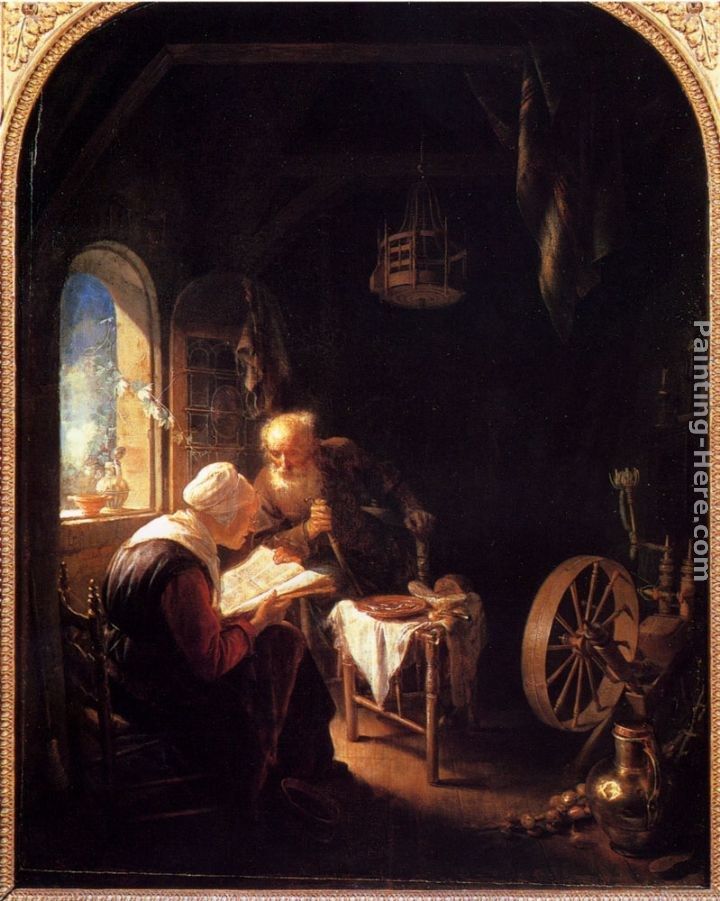 Gerrit Dou The Bible Lesson, Or Anne And Tobias